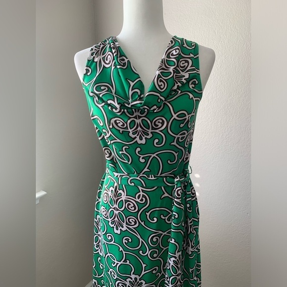 INC International Concepts Dress Size Small Color Green, White and Black - Picture 2 of 5